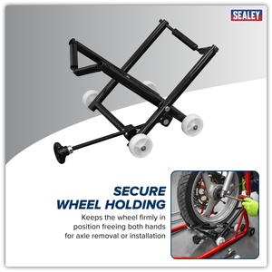 Sealey MCWL Motorcycle Wheel Adjustable Support with Rollers - additional view 9
