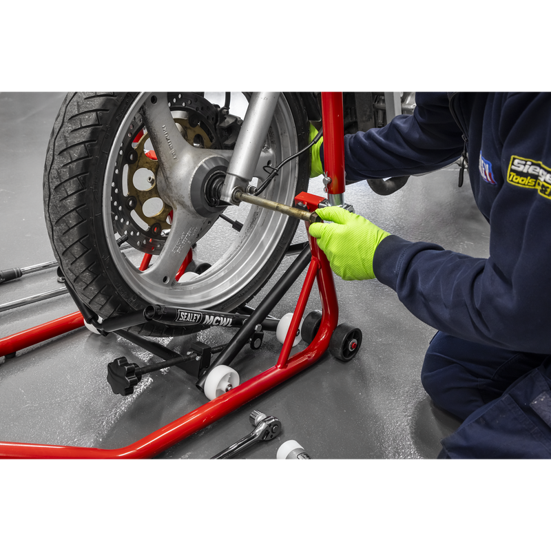 Sealey MCWL Motorcycle Wheel Adjustable Support with Rollers - additional view 3
