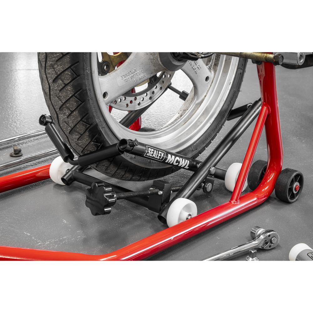 Sealey MCWL Motorcycle Wheel Adjustable Support with Rollers - additional view 4