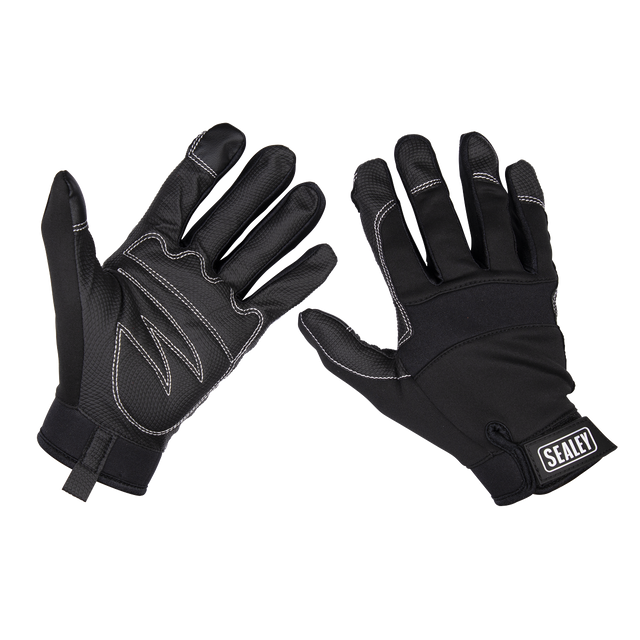 Sealey MG798L Premier Light Palm Tactouch Mechanic's Gloves (9) - Large