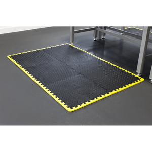 Sealey MIC1218Y3 Interlocking EVA Foam Workshop Mat Set with Hi-Vis Edges 1240 x 1825mm - additional view 5