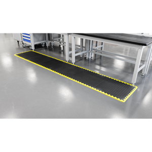 Sealey MIC1218Y3 Interlocking EVA Foam Workshop Mat Set with Hi-Vis Edges 1240 x 1825mm - additional view 3