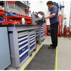 Sealey MIC1218Y3 Interlocking EVA Foam Workshop Mat Set with Hi-Vis Edges 1240 x 1825mm - additional view 11