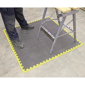 Sealey MIC1218Y3 Interlocking EVA Foam Workshop Mat Set with Hi-Vis Edges 1240 x 1825mm - additional view 13