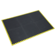 Sealey MIC1218Y3 Interlocking EVA Foam Workshop Mat Set with Hi-Vis Edges 1240 x 1825mm
