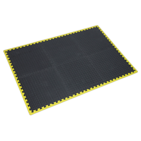 Sealey MIC1218Y3 Interlocking EVA Foam Workshop Mat Set with Hi-Vis Edges 1240 x 1825mm