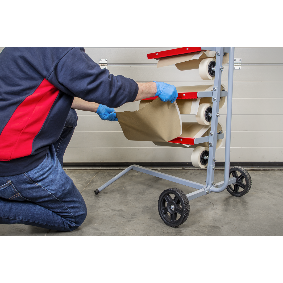 Sealey MK63 Masking Paper Dispenser Tree 2 x 300mm & 2 x 450mm Rolls - additional view 6