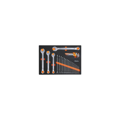 Beta Foam Tray With 30 Combination Wrenches And Ball Head Hex Keys - MM11
