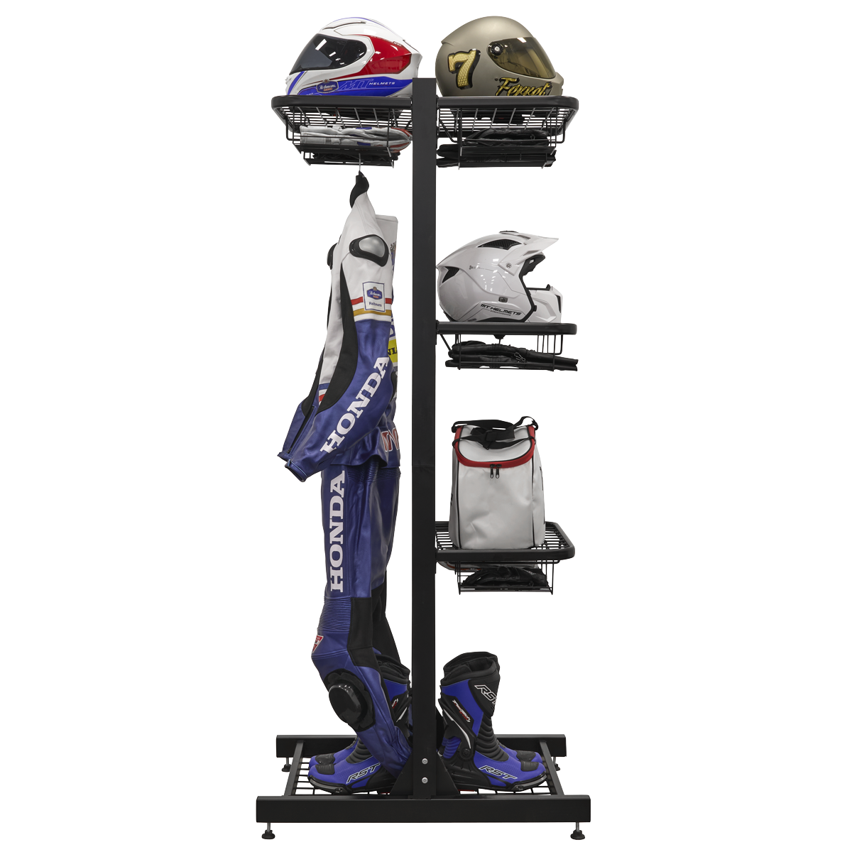 Sealey MS081FS2 Freestanding Motorcycle Helmet & Gear Storage - additional view 8