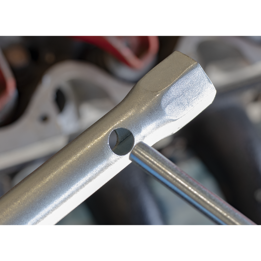 Sealey MS157 Long Reach Double End Spark Plug Box Spanner with L-Bar 16/18mm - additional view 3