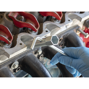 Sealey MS157 Long Reach Double End Spark Plug Box Spanner with L-Bar 16/18mm - additional view 5