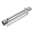 Sealey MS158 Long Reach Double End Spark Plug Box Spanner with L-Bar 17/21mm