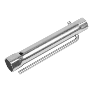 Sealey MS158 Long Reach Double End Spark Plug Box Spanner with L-Bar 17/21mm