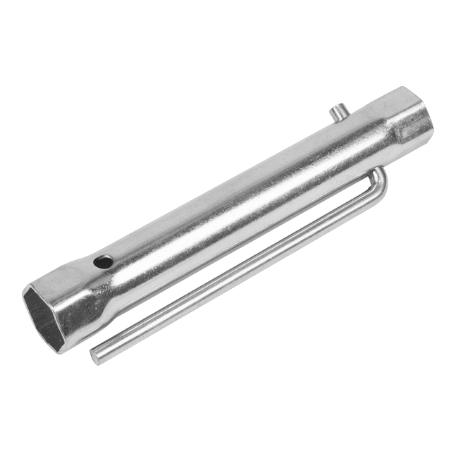 Sealey MS158 Long Reach Double End Spark Plug Box Spanner with L-Bar 17/21mm