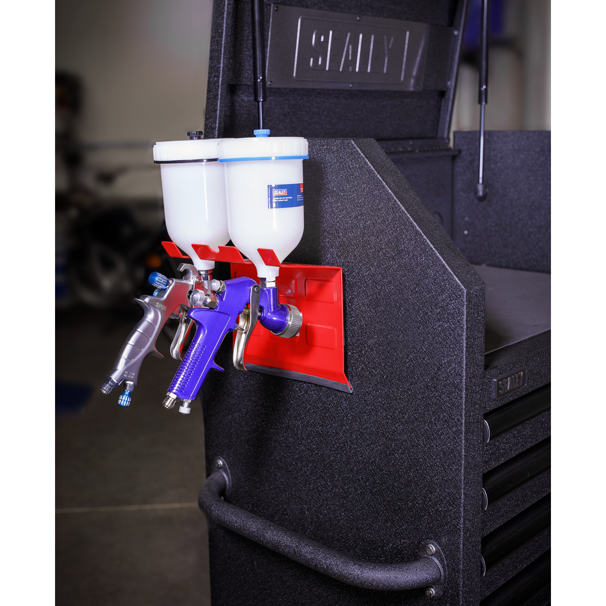 Sealey MSH03 Magnetic Spray Gun Holder 2 Gun Capacity - additional view 6
