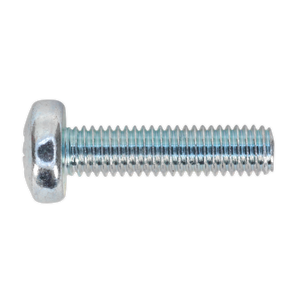 Sealey MSP520 Zinc Plated Pan Head Pozi Machine Screw M5 x 20mm, DIN 7985Z - Pack of 100