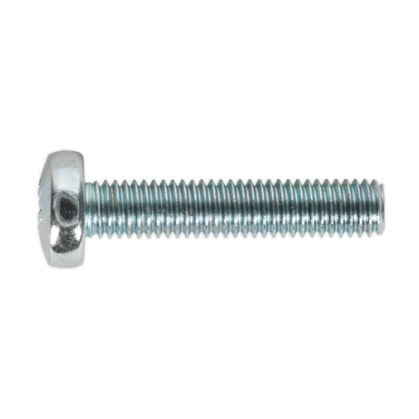 Sealey MSP525 Zinc Plated Pan Head Pozi Machine Screw M5 x 25mm, DIN 7985Z - Pack of 50