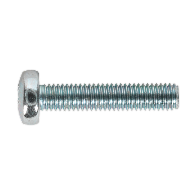 Sealey MSP525 Zinc Plated Pan Head Pozi Machine Screw M5 x 25mm, DIN 7985Z - Pack of 50