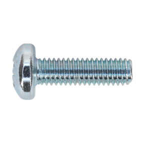 Sealey MSP620 Zinc Plated Pan Head Pozi Machine Screw M6 x 20mm, DIN 7985Z - Pack of 50
