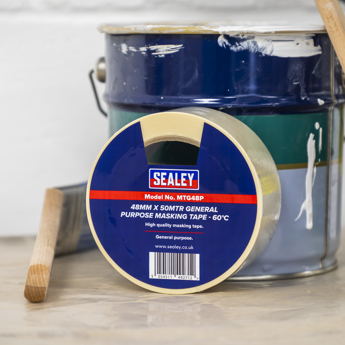 Sealey MTG48P General-Purpose Masking Tape 48mm x 50m 60°C - additional view 3