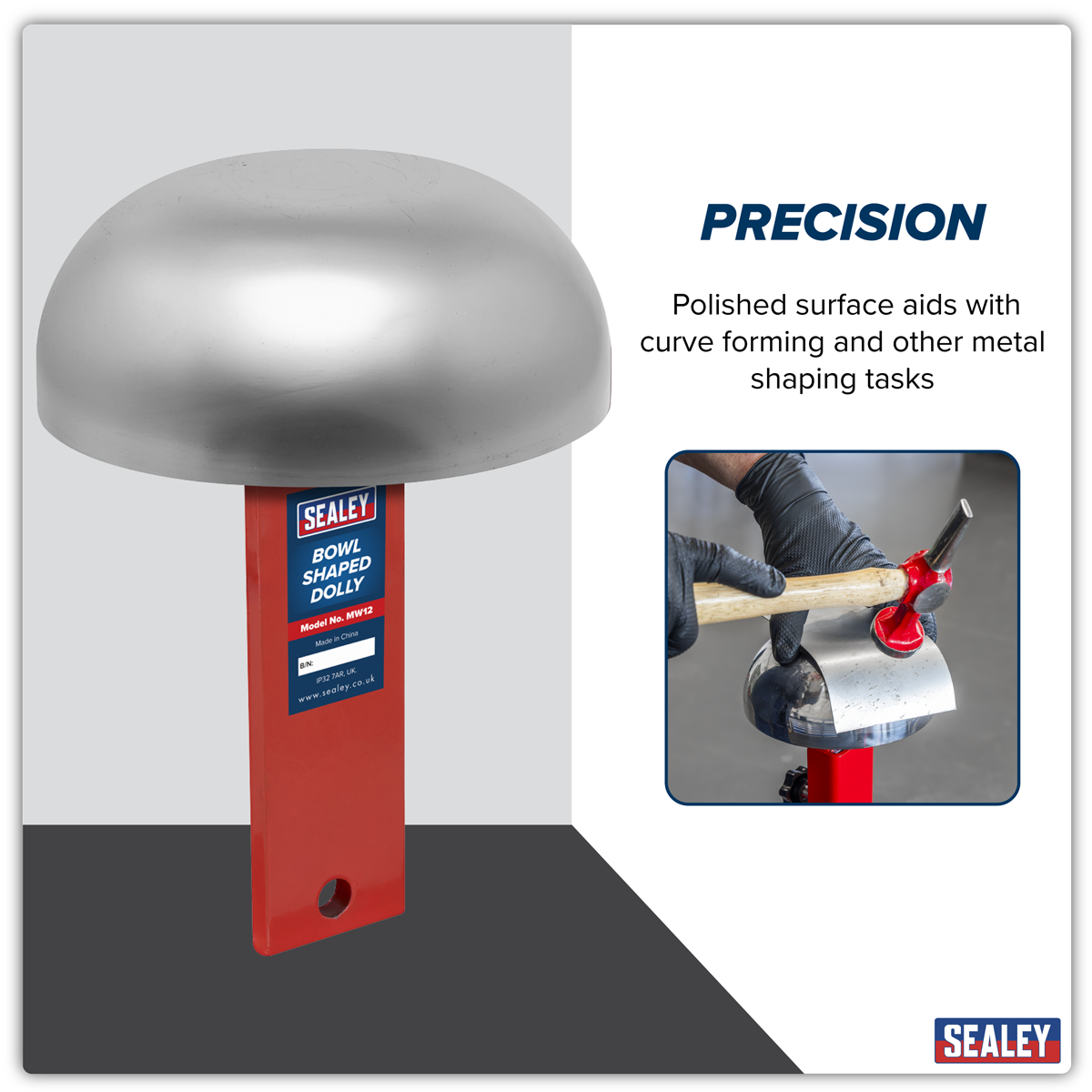 Sealey MW12 Bowl Shaped Dolly for Bodywork Metal Forming - additional view 8