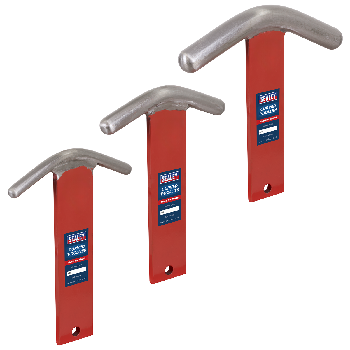 Sealey MW15 Curved T-Dollies for Sheet Metal Forming