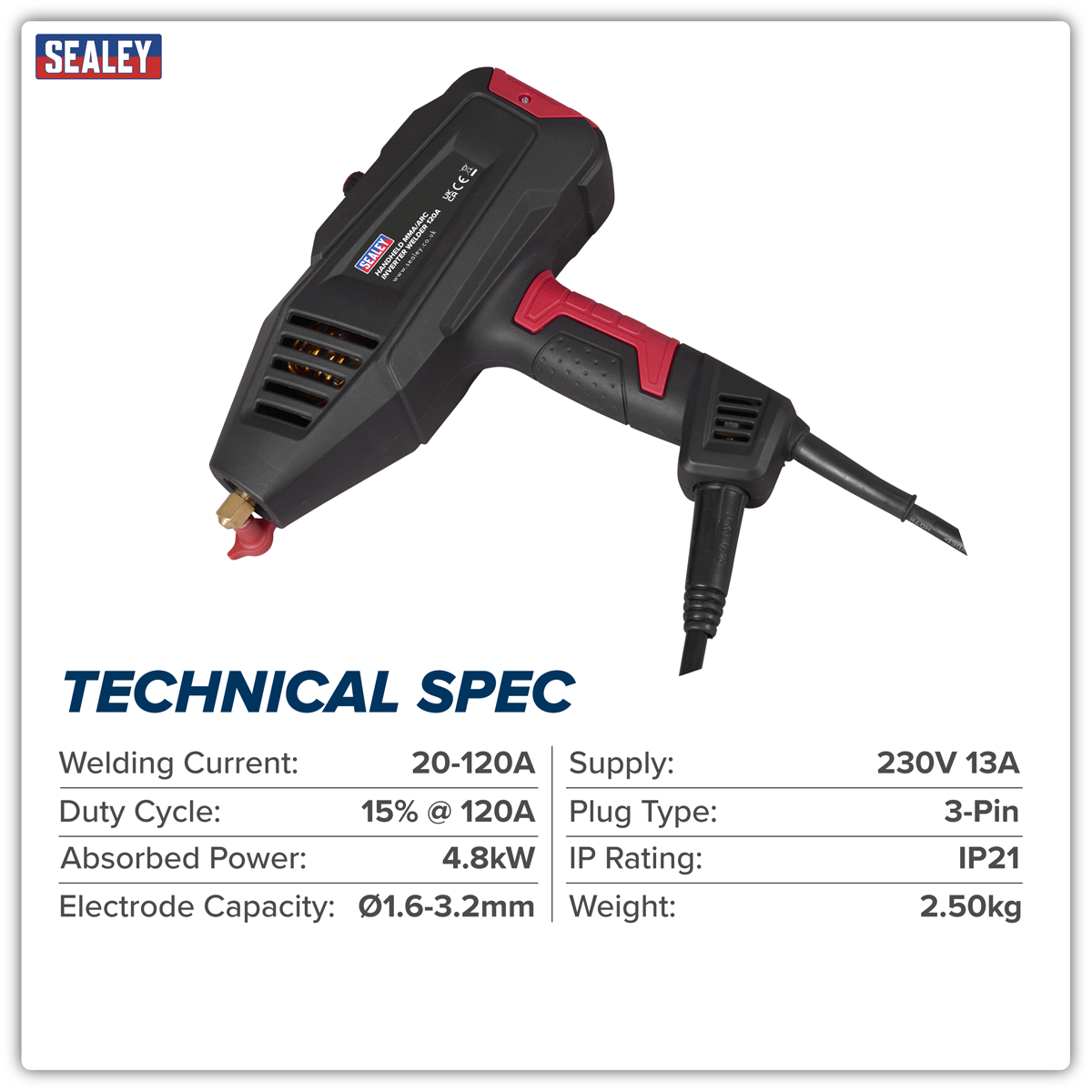Sealey PPH500/230 Portable Handheld Winch 500kg Pulling Force 230V - additional view 10