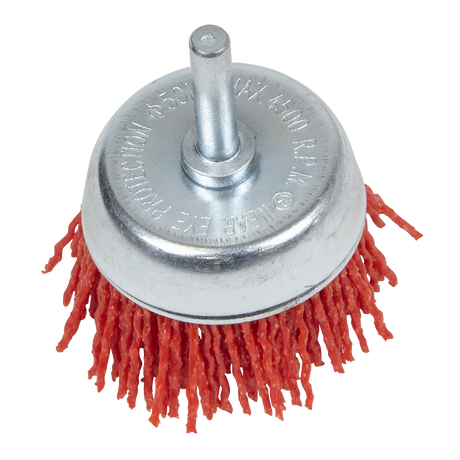 Sealey NFB50 Nylon Filament Cup Brush 50mm with 6mm Shaft