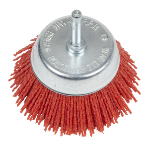 Sealey NFB75 75mm Nylon Filament Cup Brush with 6mm Shaft