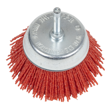 Sealey NFB75 75mm Nylon Filament Cup Brush with 6mm Shaft