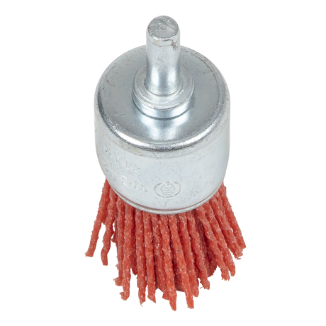 Sealey NFBE25 25mm Nylon Filament End Brush with 6mm Shaft
