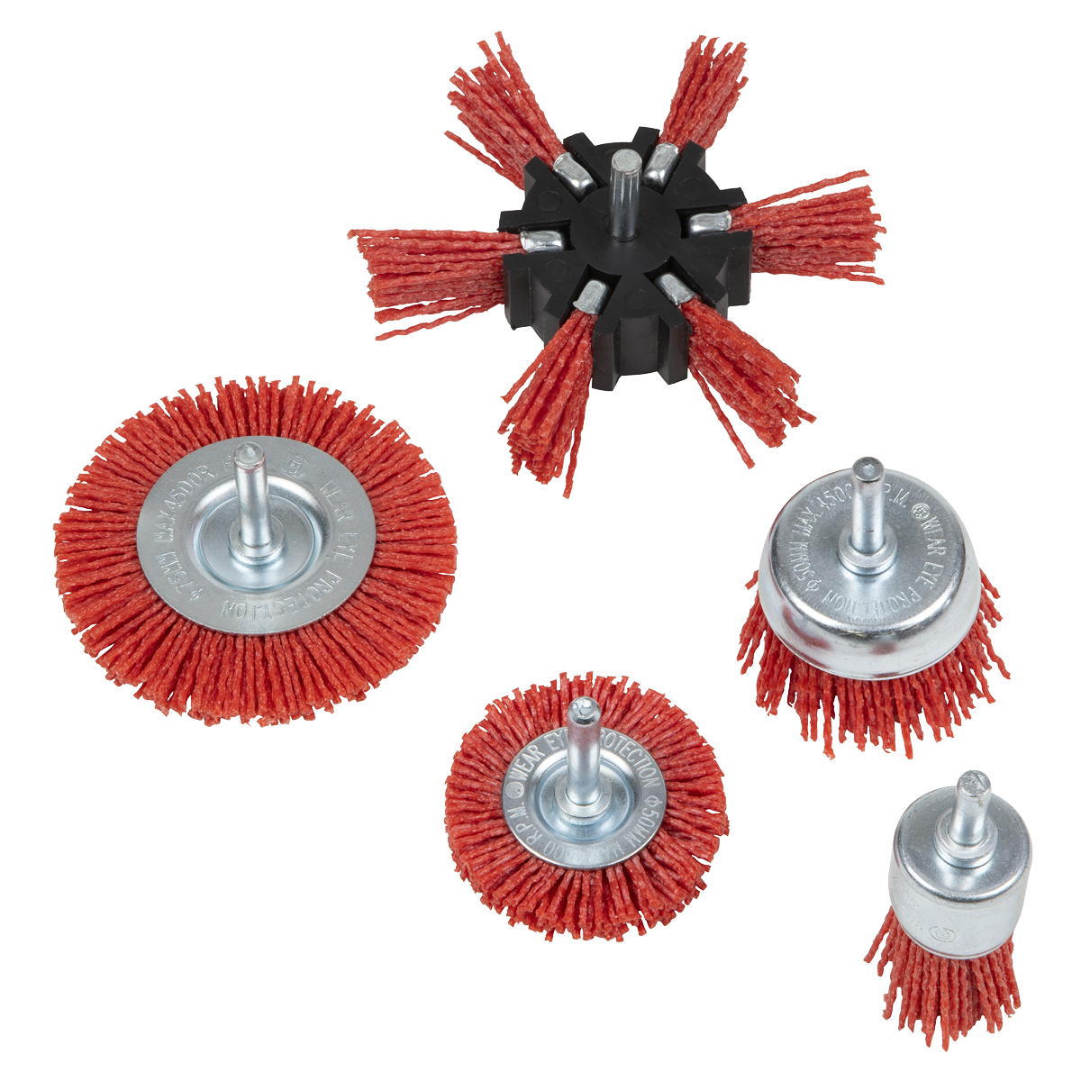 Sealey NFBS05 Nylon Filament 5pc Brush Set