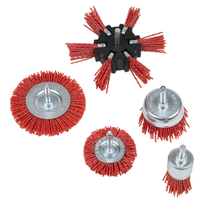 Sealey NFBS05 Nylon Filament 5pc Brush Set