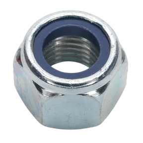 Sealey NLN16 Zinc Plated Nylon Locknut M16, DIN 982 - Pack of 25