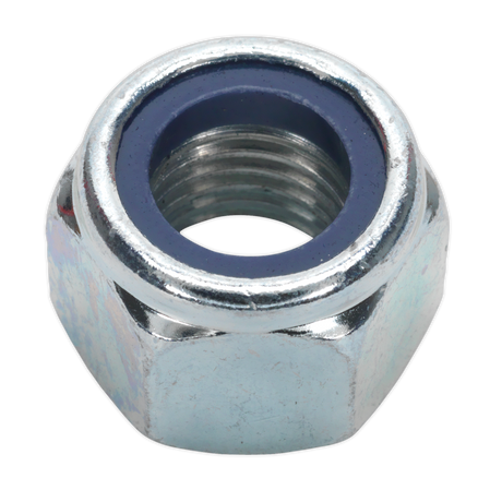 Sealey NLN16 Zinc Plated Nylon Locknut M16, DIN 982 - Pack of 25