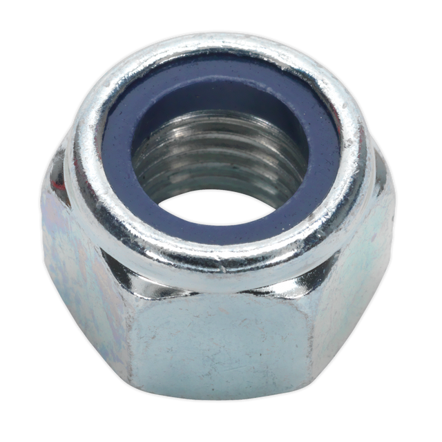 Sealey NLN16 Zinc Plated Nylon Locknut M16, DIN 982 - Pack of 25