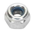 Sealey NLN4 Zinc Plated Nylon Locknut M4, DIN 982 - Pack of 100