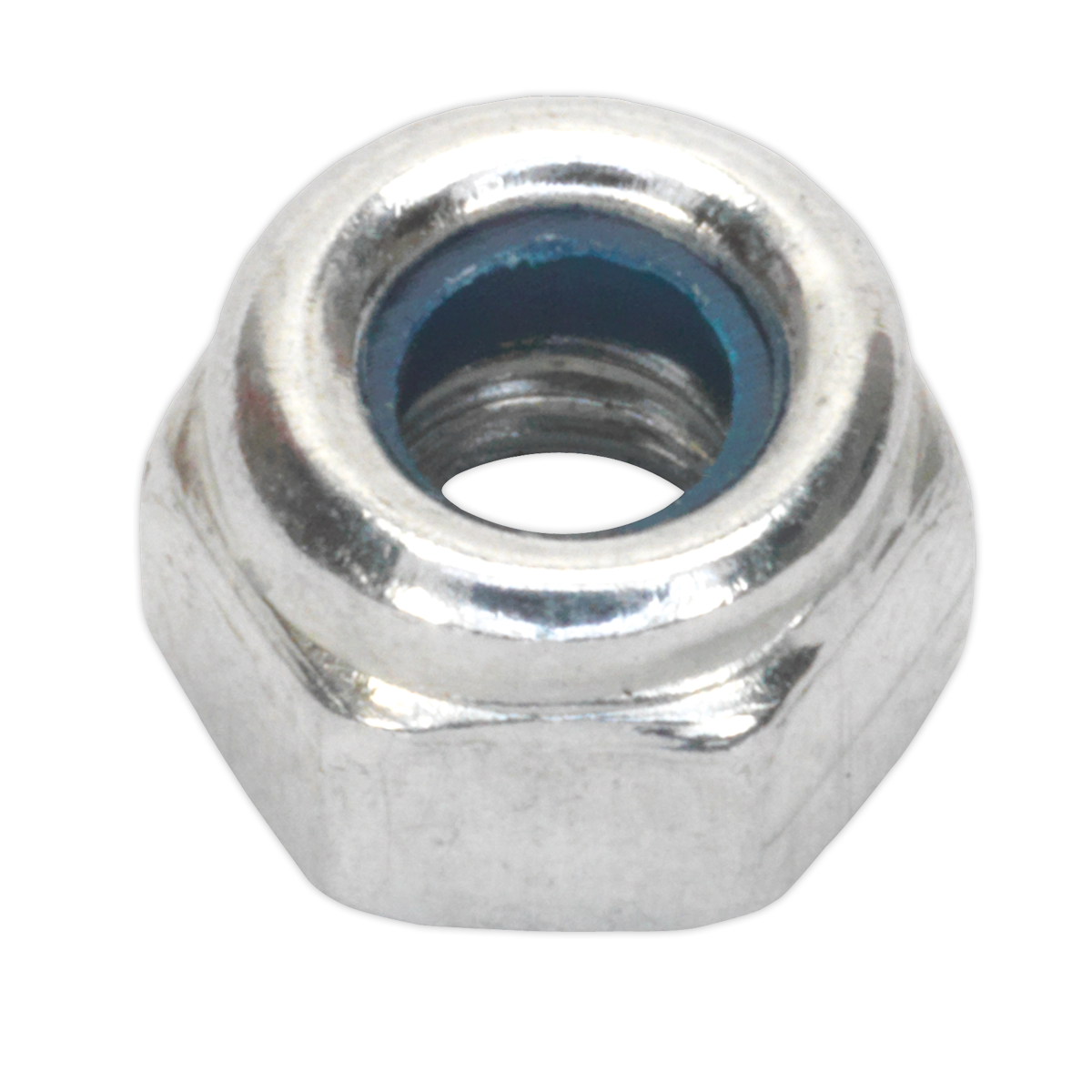Sealey NLN4 Zinc Plated Nylon Locknut M4, DIN 982 - Pack of 100