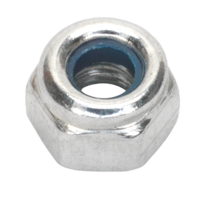 Sealey NLN4 Zinc Plated Nylon Locknut M4, DIN 982 - Pack of 100