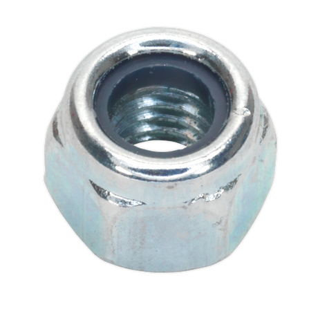 Sealey NLN6 Zinc Plated Nylon Locknut M6, DIN 982 - Pack of 100