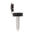 Sealey NPBK50 Numberplate Screw with Flip Cap 4.2 x 19mm, Black - Pack of 50