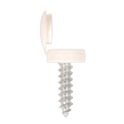 Sealey NPW50 Numberplate Screw with Flip Cap 4.2 x 19mm, White - Pack of 50