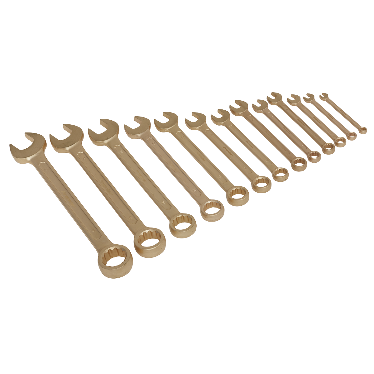 Sealey NS001 Premier Non-Sparking Combination Spanner Set 13pc