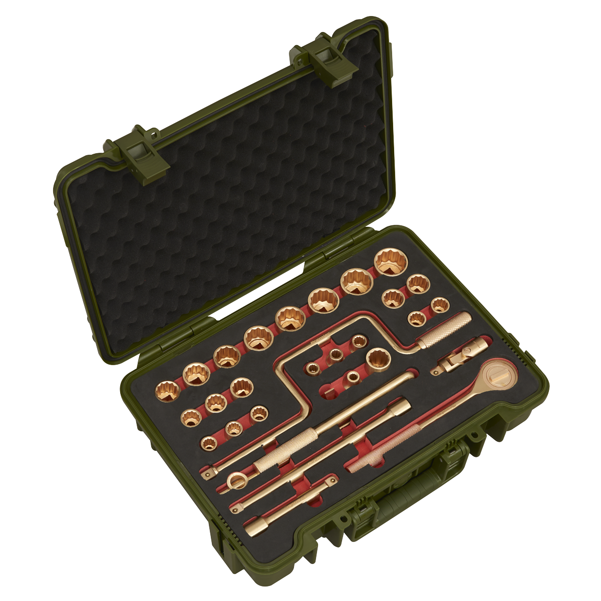 Sealey NS039 Premier Non-Sparking Socket Set 1/2"Sq Drive 31pc