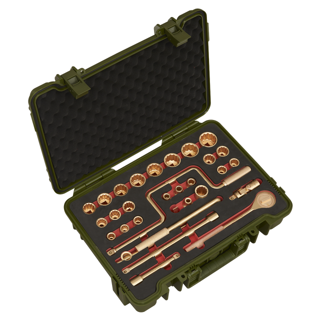 Sealey NS039 Premier Non-Sparking Socket Set 1/2"Sq Drive 31pc