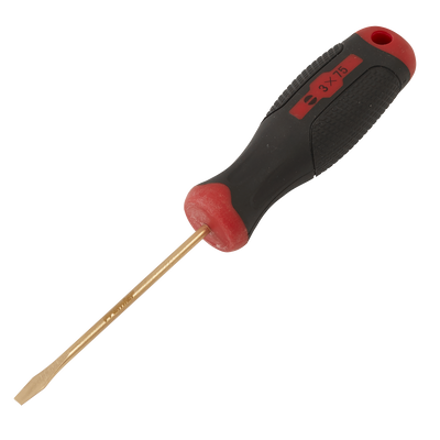 Sealey NS092 Screwdriver Slotted 3 x 75mm - Non-Sparking