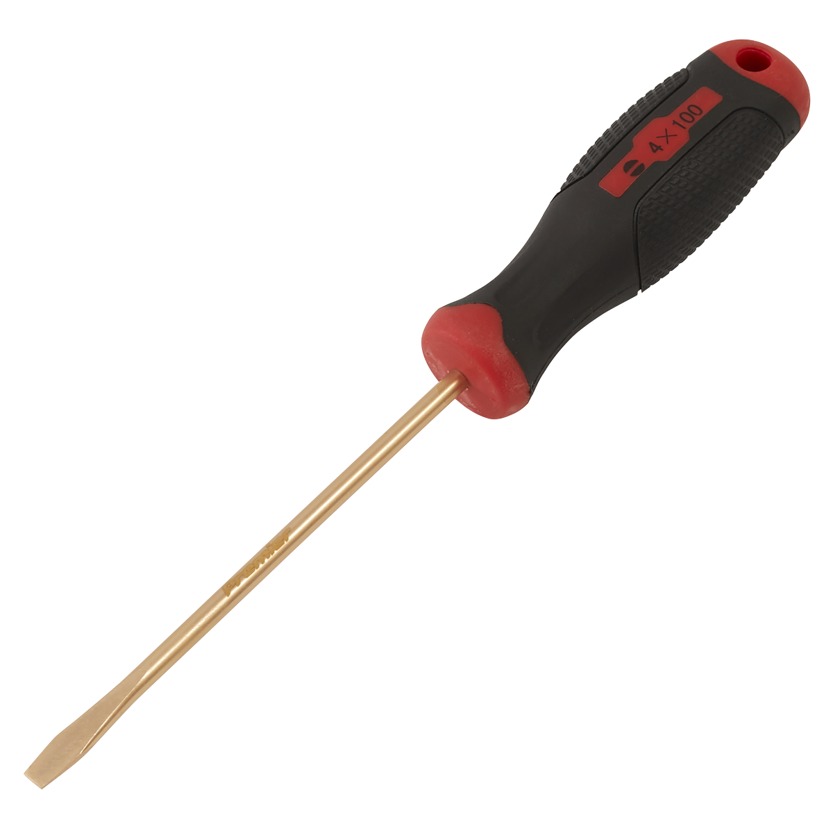 Sealey NS093 Screwdriver Slotted 4 x 100mm - Non-Sparking