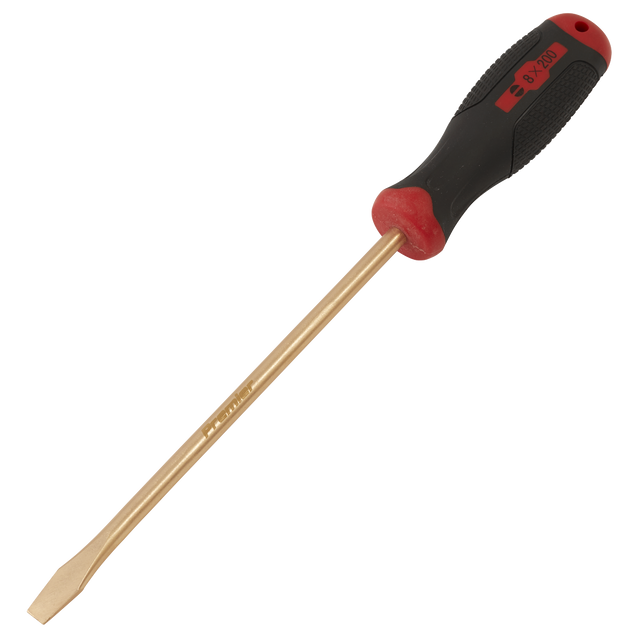 Sealey NS095 Screwdriver Slotted 8 x 200mm - Non-Sparking