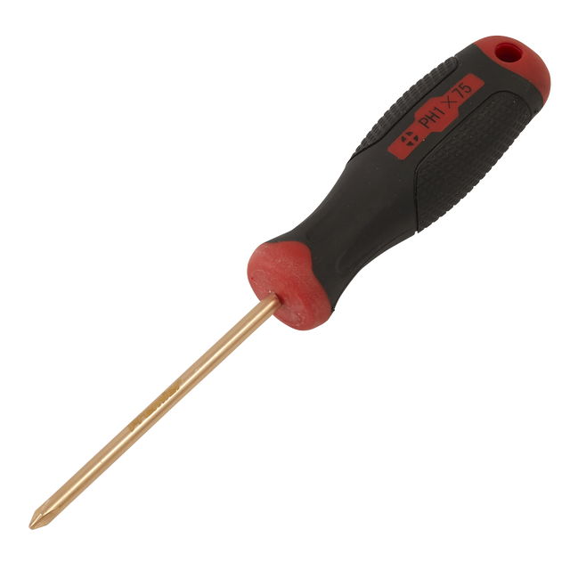 Sealey NS096 Screwdriver Phillips #1 x 75mm - Non-Sparking