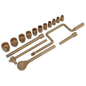 Sealey NS124 Premier Non-Sparking Socket Set 1/2"Sq Drive 17pc